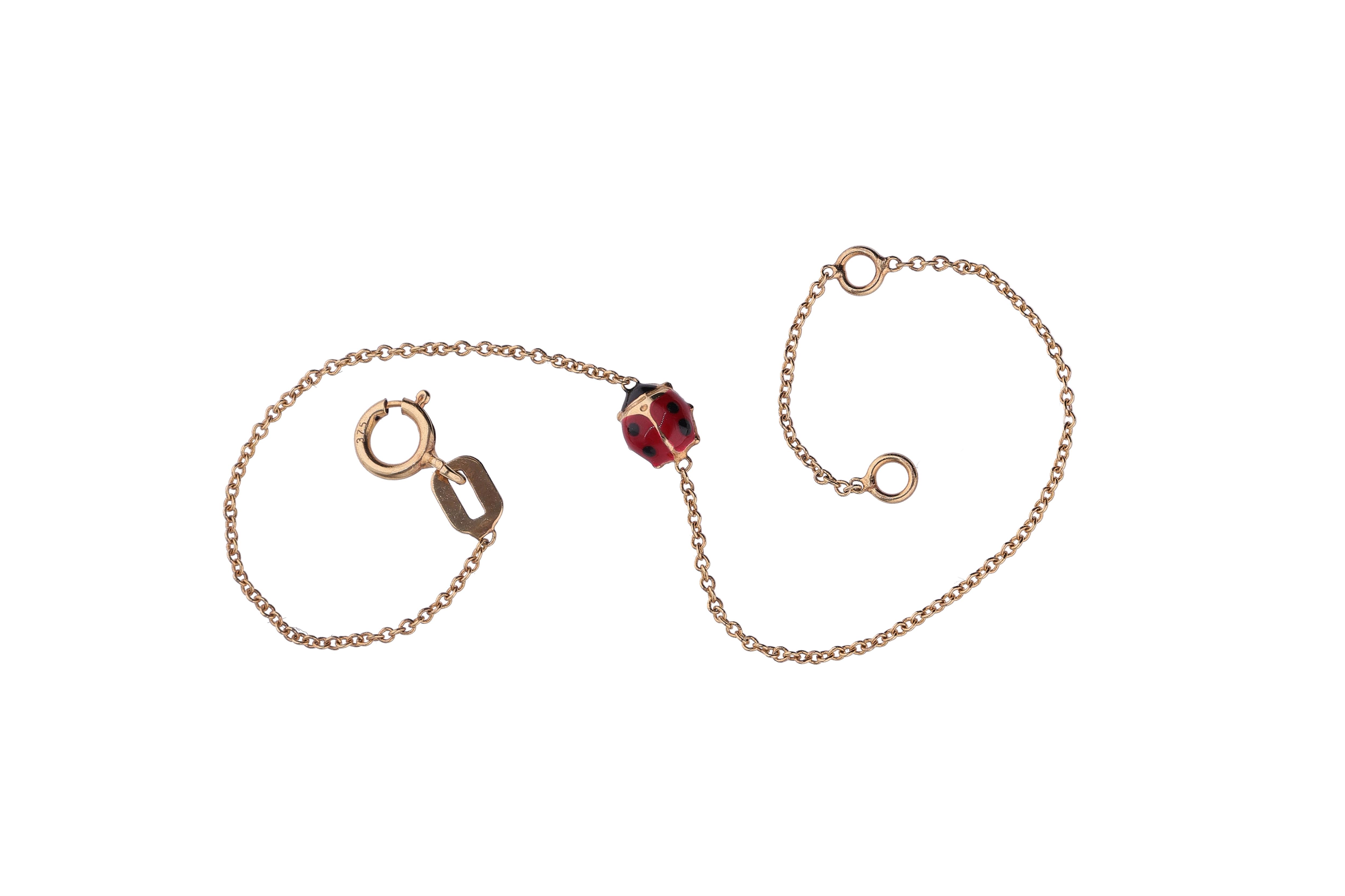 Bracciale a catenella con coccinella - Asta Preziosi