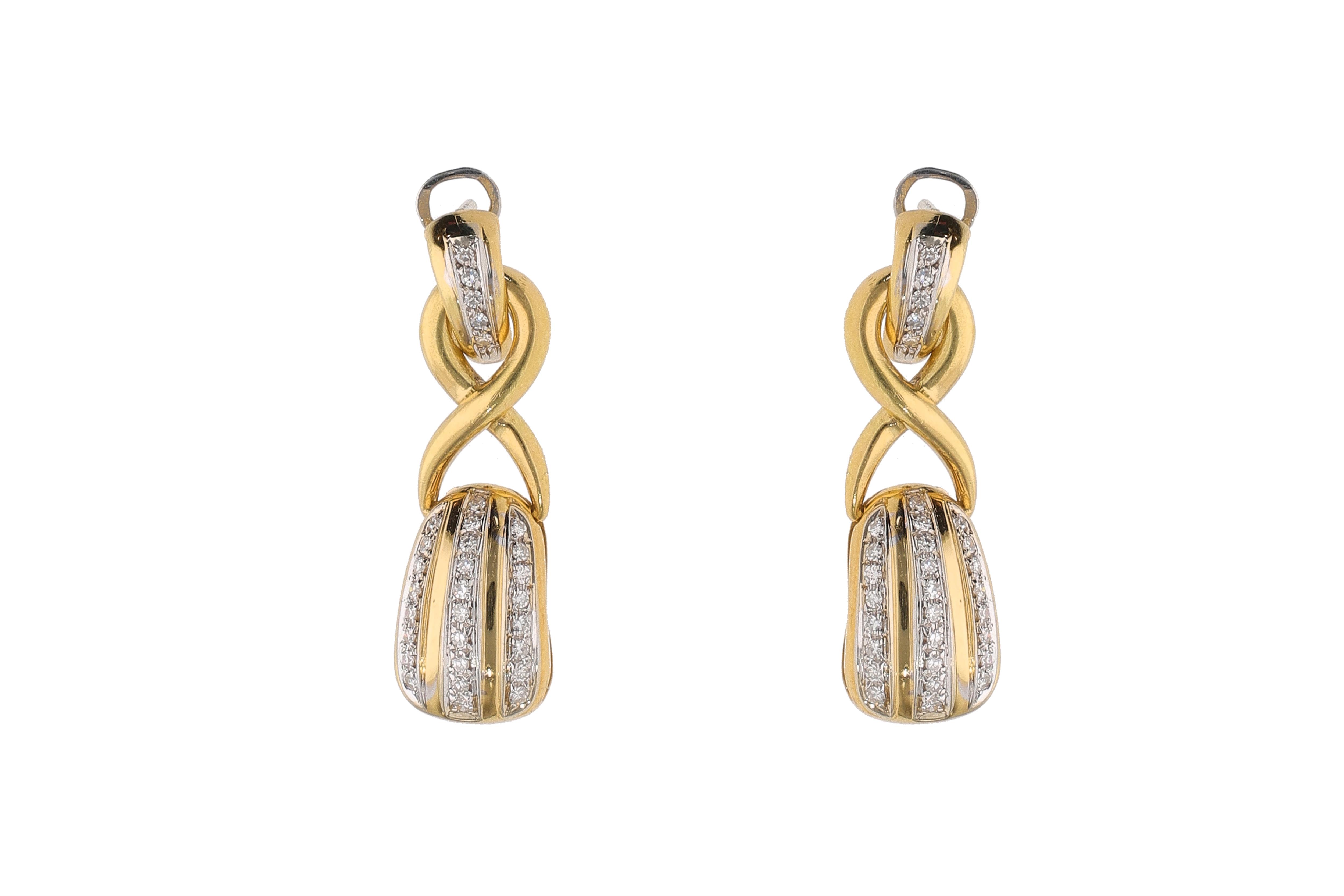 Paio di orecchini con diamanti - Asta Preziosi