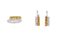 Anello e orecchini con pietre - Asta Preziosi