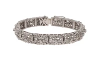 Bracciale a fascia con pietre incolori - Asta Preziosi