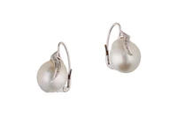 Paio orecchini con diamanti e perle coltivate - Asta Preziosi Paio orecchini con diamanti e perle coltivate - Asta Preziosi