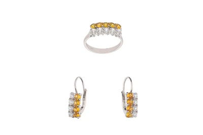 Anello e orecchini con pietre - Asta Preziosi