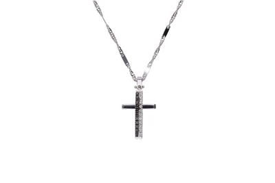 Collana e crocetta con diamanti - Asta Preziosi