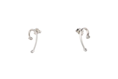 Paio orecchini con pietre incolore - Asta Preziosi