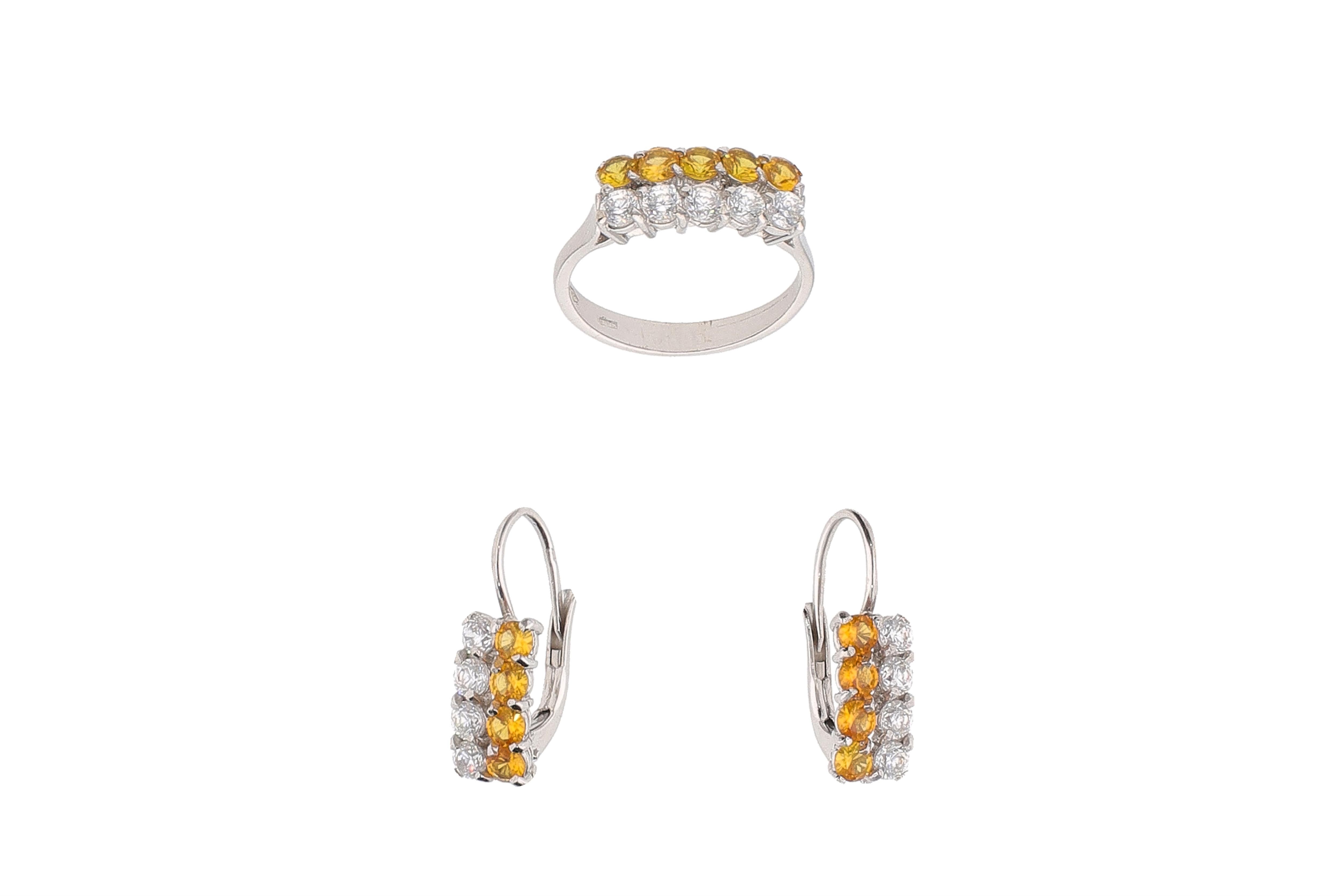Anello e orecchini con pietre - Asta Preziosi