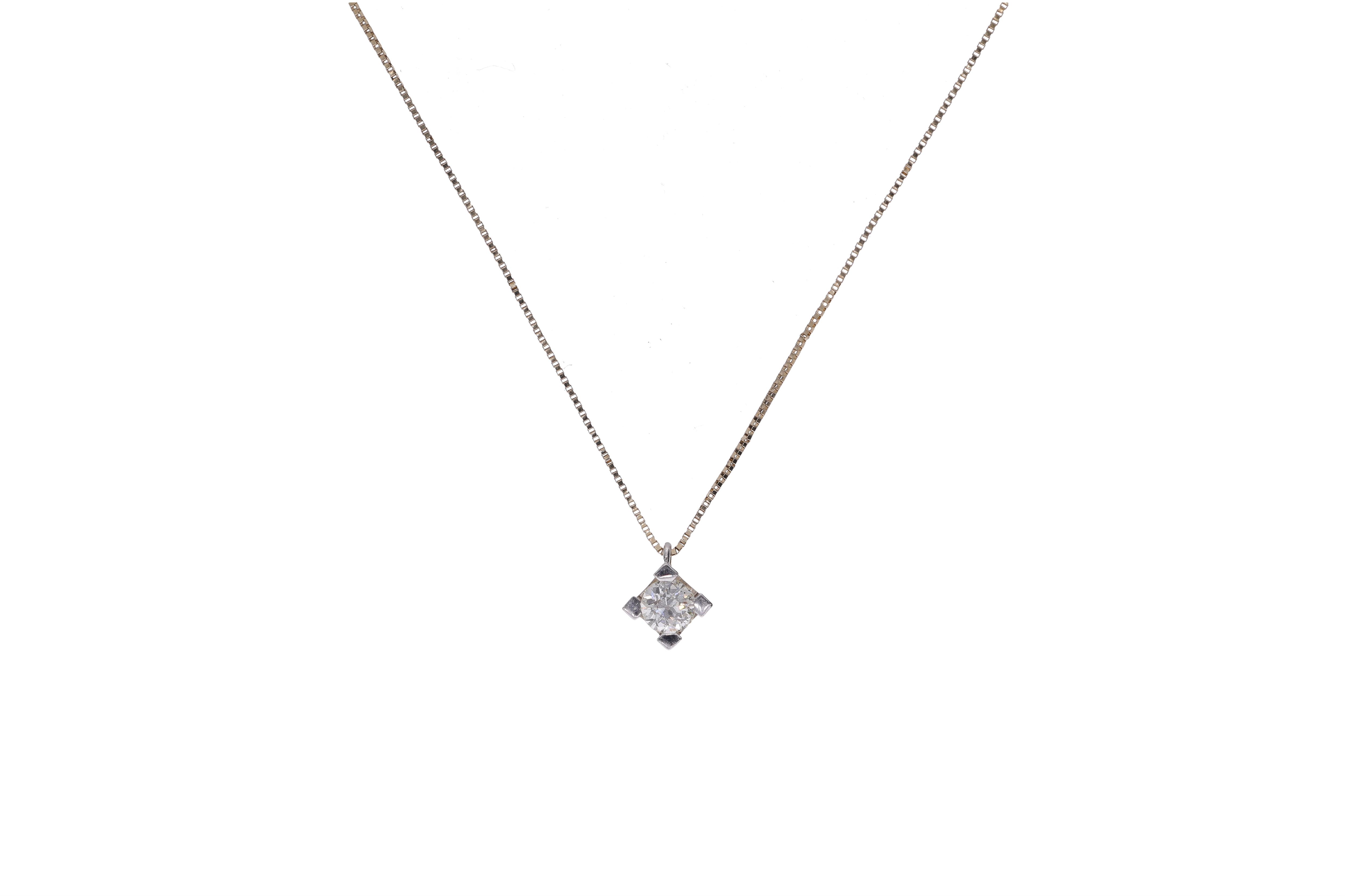 Collier punto luce con diamante - Asta Preziosi