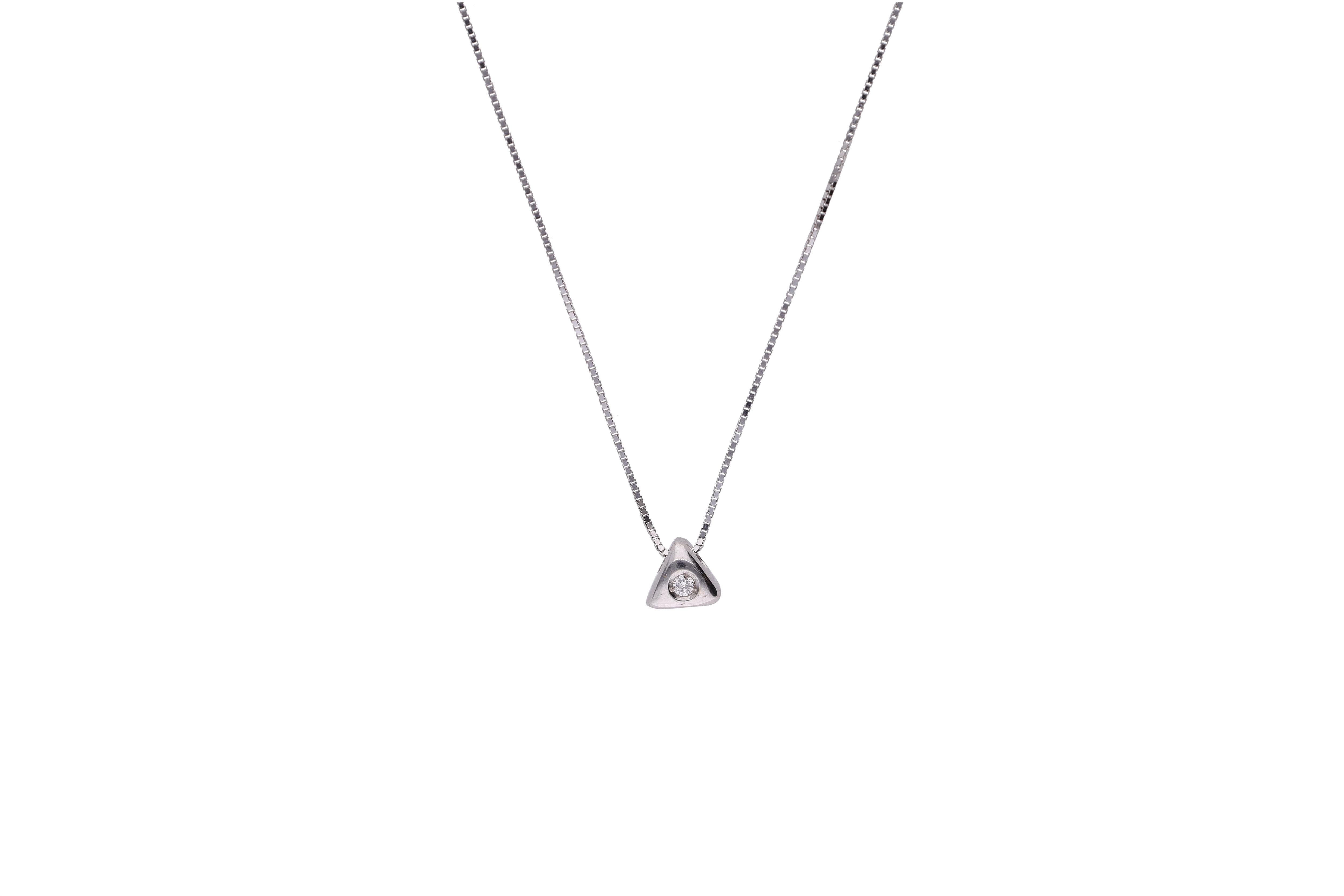 Collier punto luce con diamante - Asta Preziosi