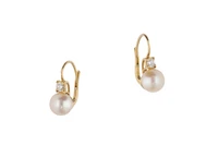 Orecchini con perle coltivate e diamanti - Asta Preziosi