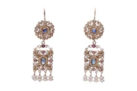 Orecchini con perle rubini e zaffiri - Asta Preziosi