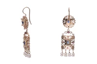 Orecchini con perle rubini e zaffiri - Asta Preziosi