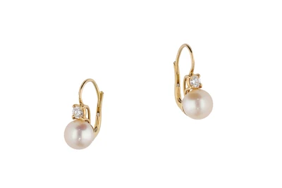 Orecchini con perle coltivate e diamanti - Asta Preziosi