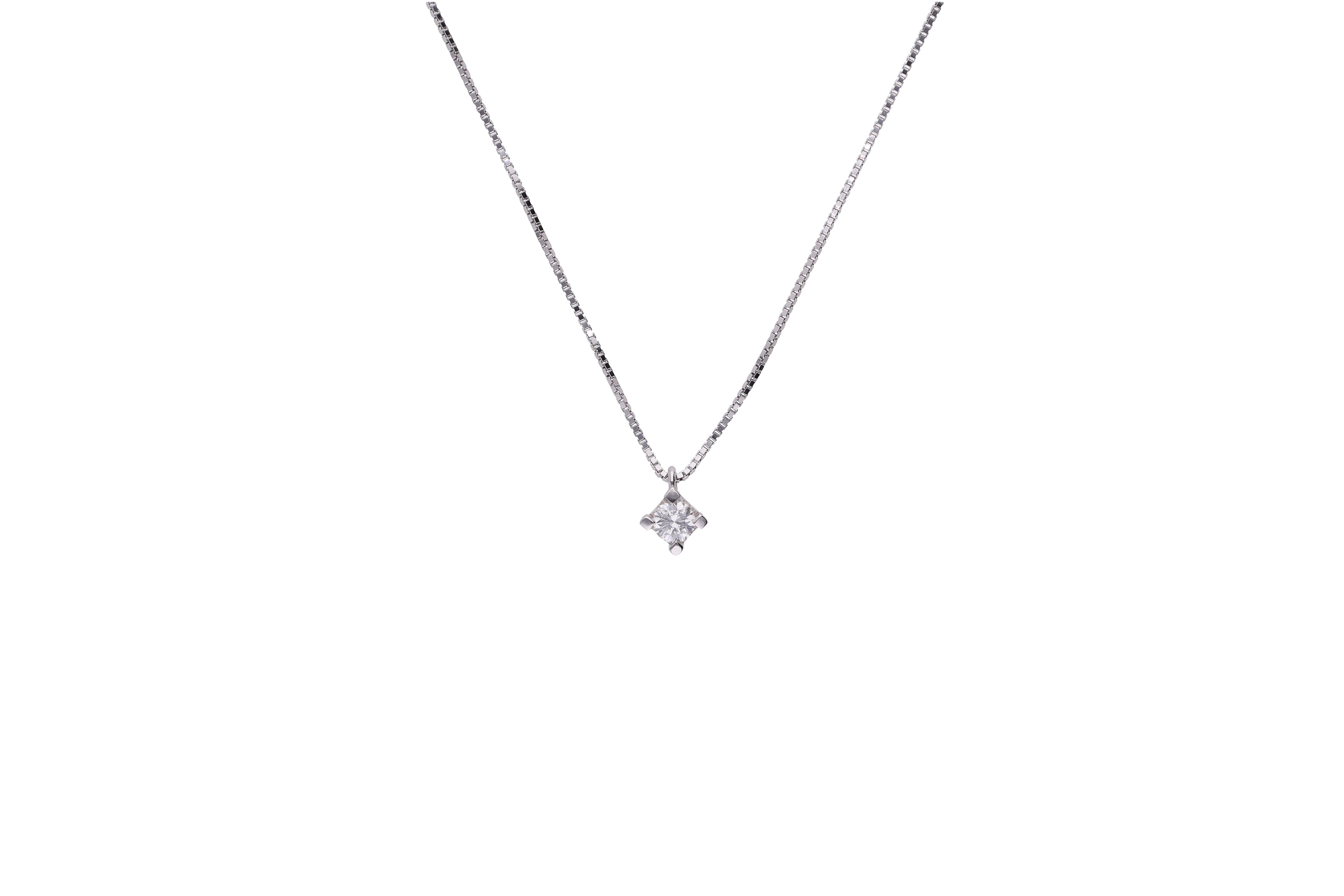 Collana con diamante - Asta Preziosi