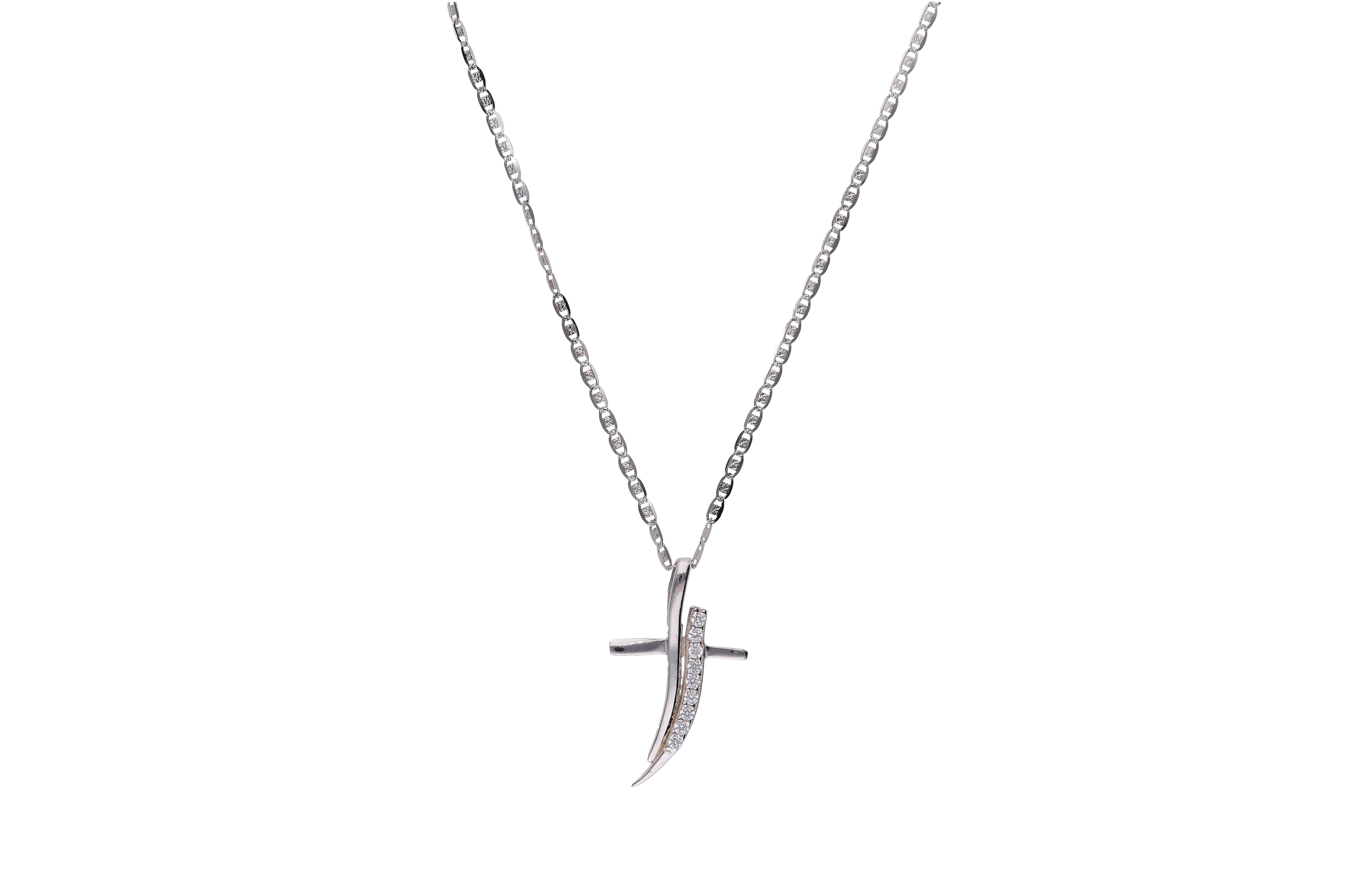 Collana e pendente con pietre incolori - Asta Preziosi