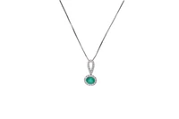 Collana e pendente con diamanti e smeraldo - Asta Preziosi Collana e pendente con diamanti e smeraldo - Asta Preziosi