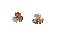 Paio di orecchini con smalti - Asta Preziosi