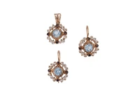 Paio di orecchini e pendente con microperle e pietre - Asta Preziosi Paio di orecchini e pendente con microperle e pietre - Asta Preziosi