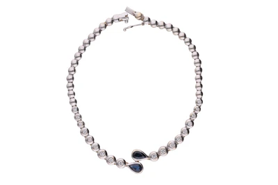 Bracciale con diamanti e zaffiri - Asta Preziosi