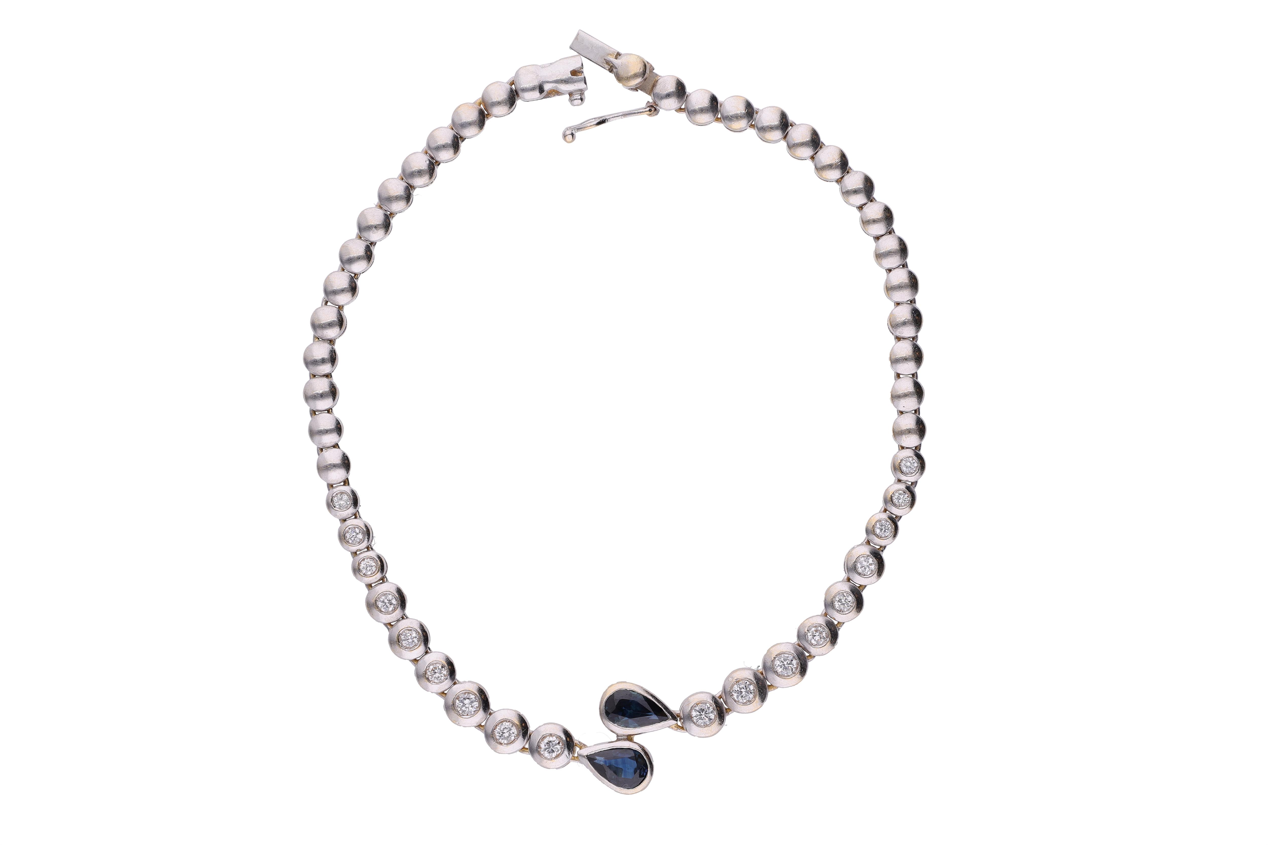 Bracciale con diamanti e zaffiri - Asta Preziosi