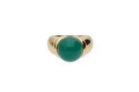 Anello con sfera di calcedonio verde - Asta Preziosi