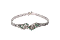 Bracciale con diamanti e smeraldi - Asta Preziosi