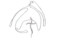 Collana e crocetta con pietre incolore - Asta Preziosi