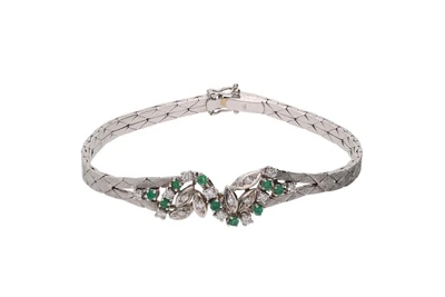 Bracciale con diamanti e smeraldi - Asta Preziosi