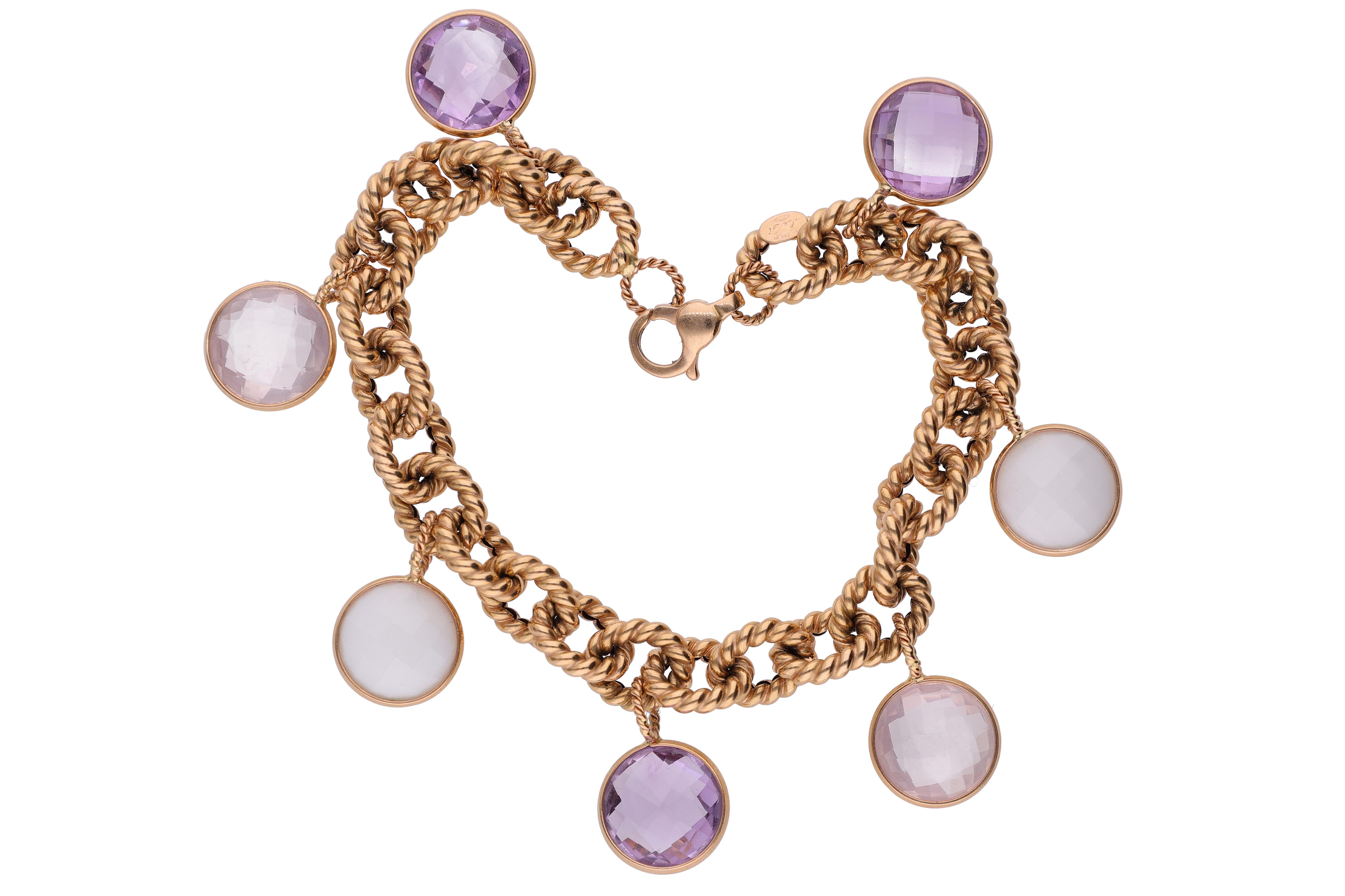 Bracciale a maglie con charms - Asta Preziosi