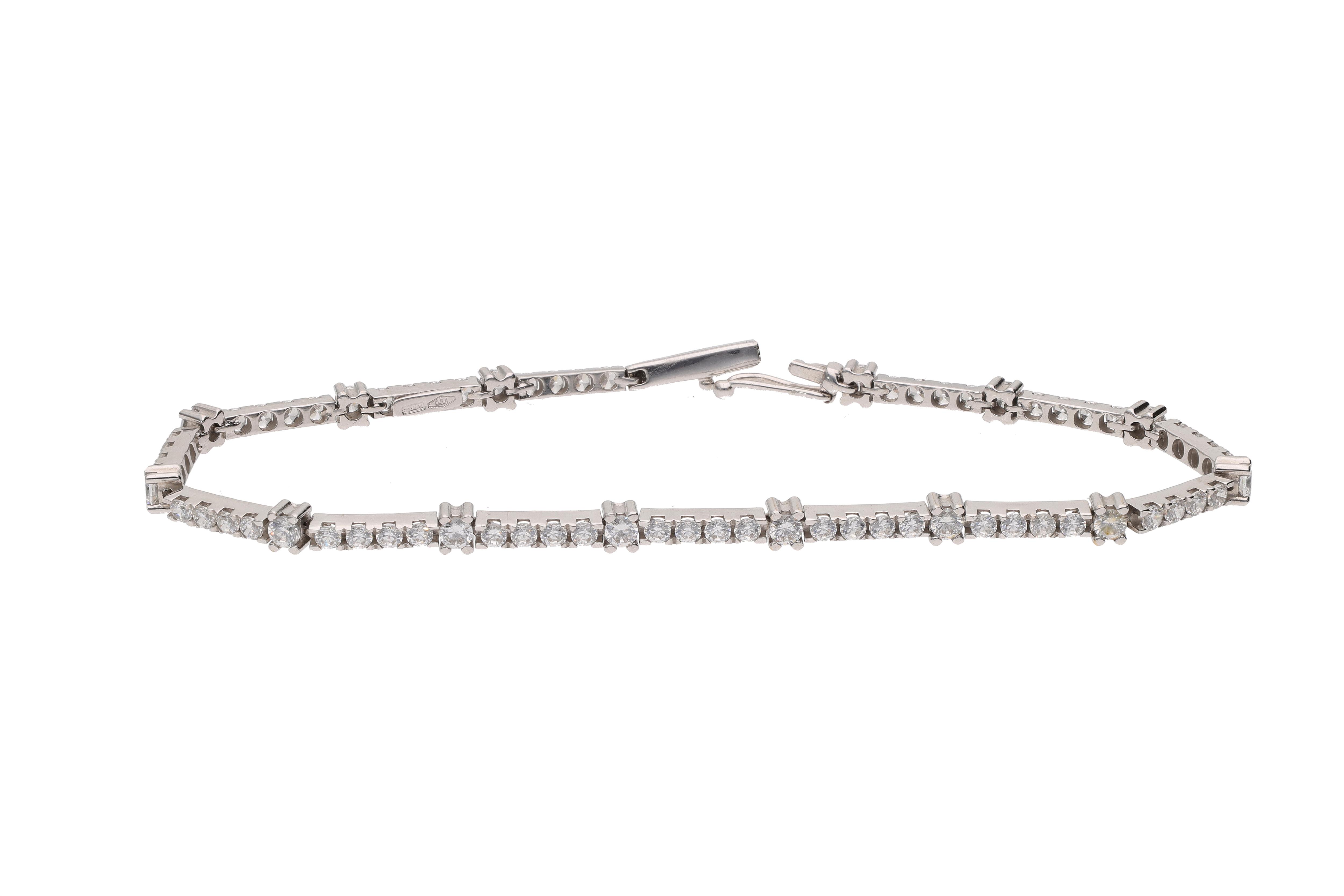 Bracciale tennis con pietre incolore - Asta Preziosi