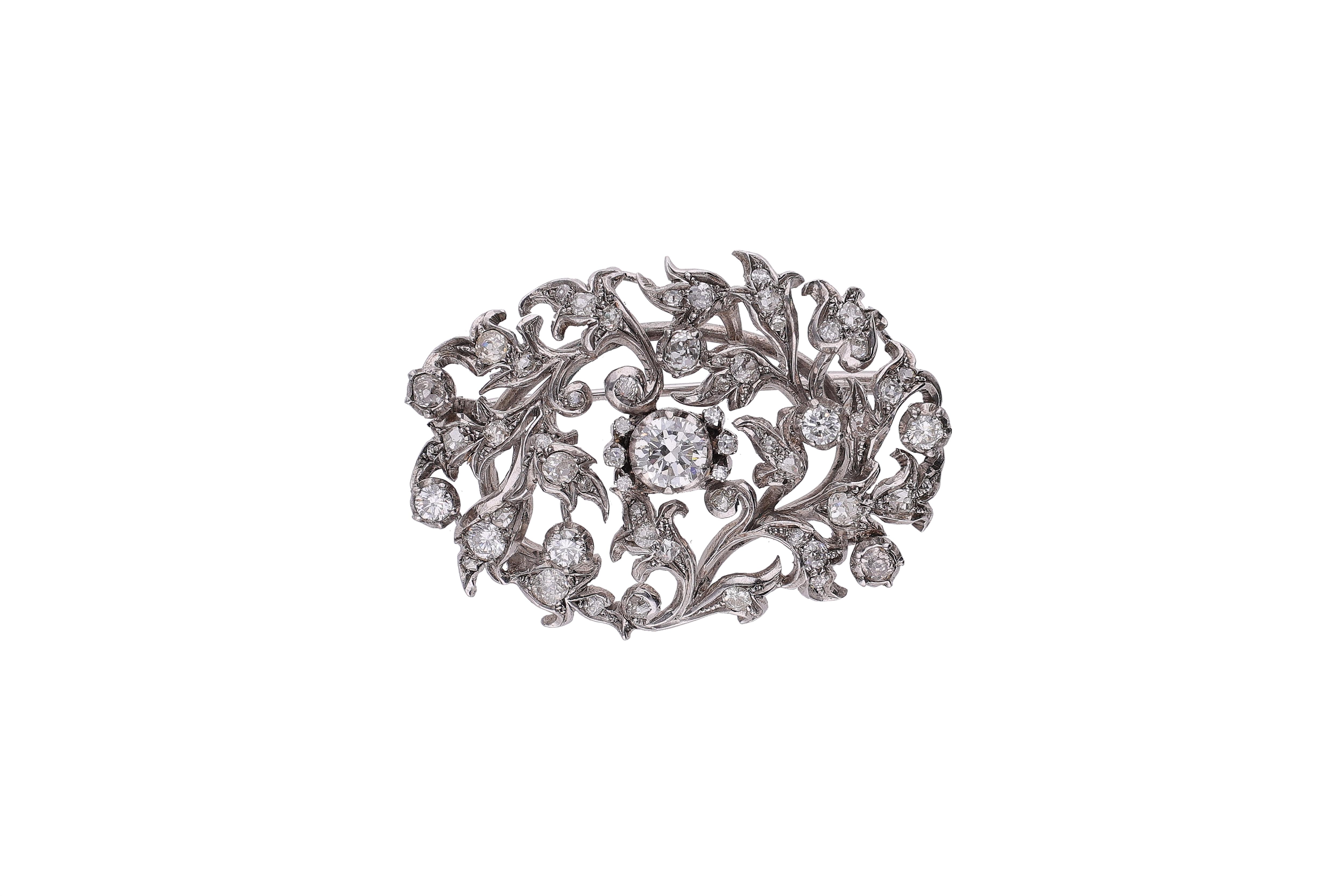 Spilla con diamanti - Asta Preziosi