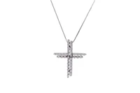 Collier e crocetta con diamanti - Asta Preziosi