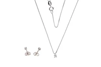 Collier e orecchini punto luce con diamanti - Asta Preziosi