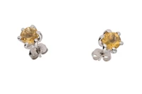 Paio di orecchini con quarzo citrino - Asta Preziosi