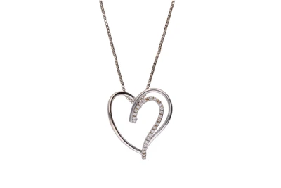 Collana e ciondolo a cuore con diamanti - Asta Preziosi