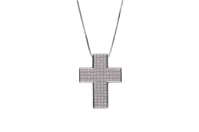 Collana e crocetta con pave' di diamanti - Asta Preziosi