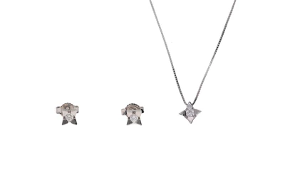 Collier e orecchini punto luce con diamanti - Asta Preziosi Collier e orecchini punto luce con diamanti - Asta Preziosi