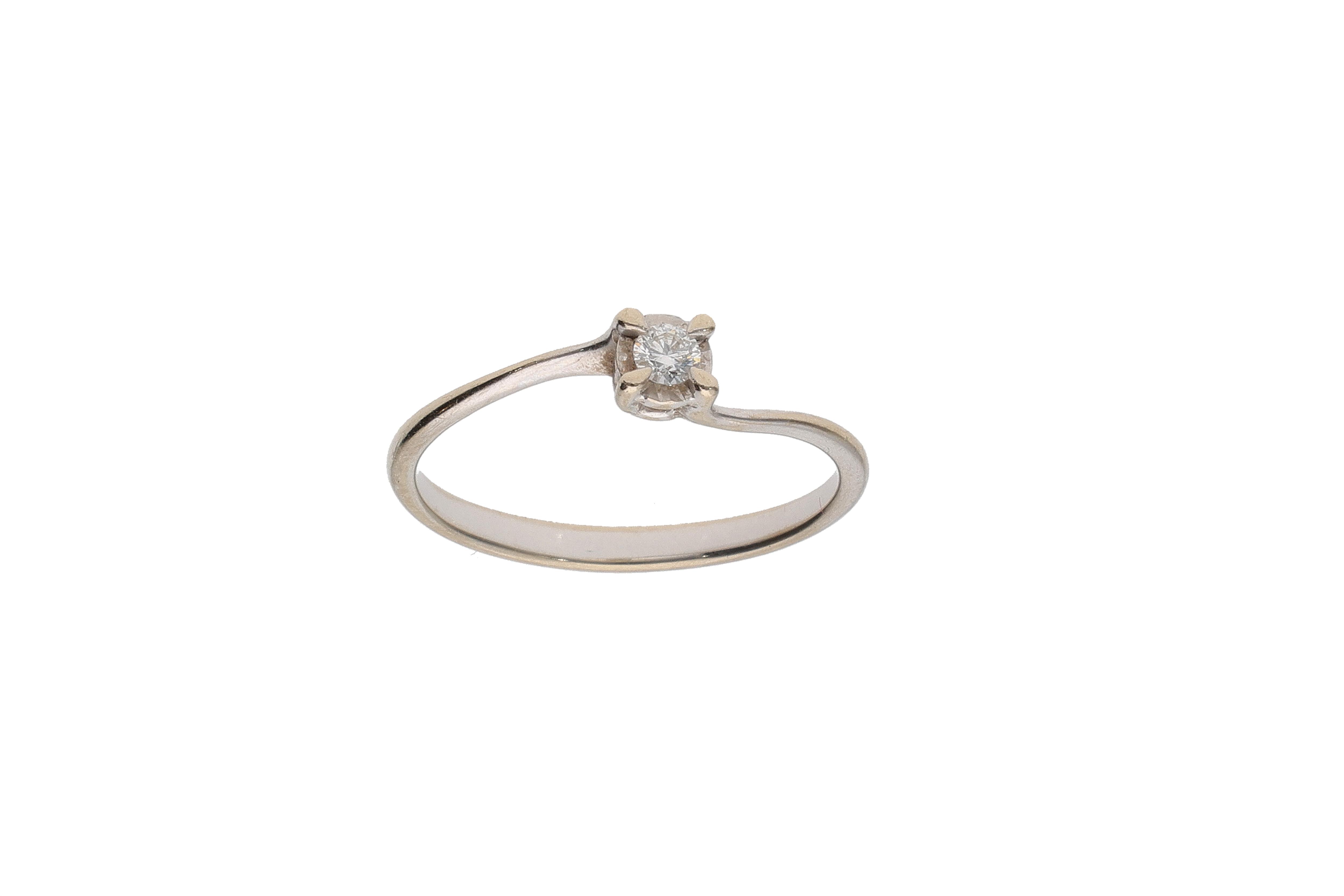 Anello con diamante - Asta Preziosi