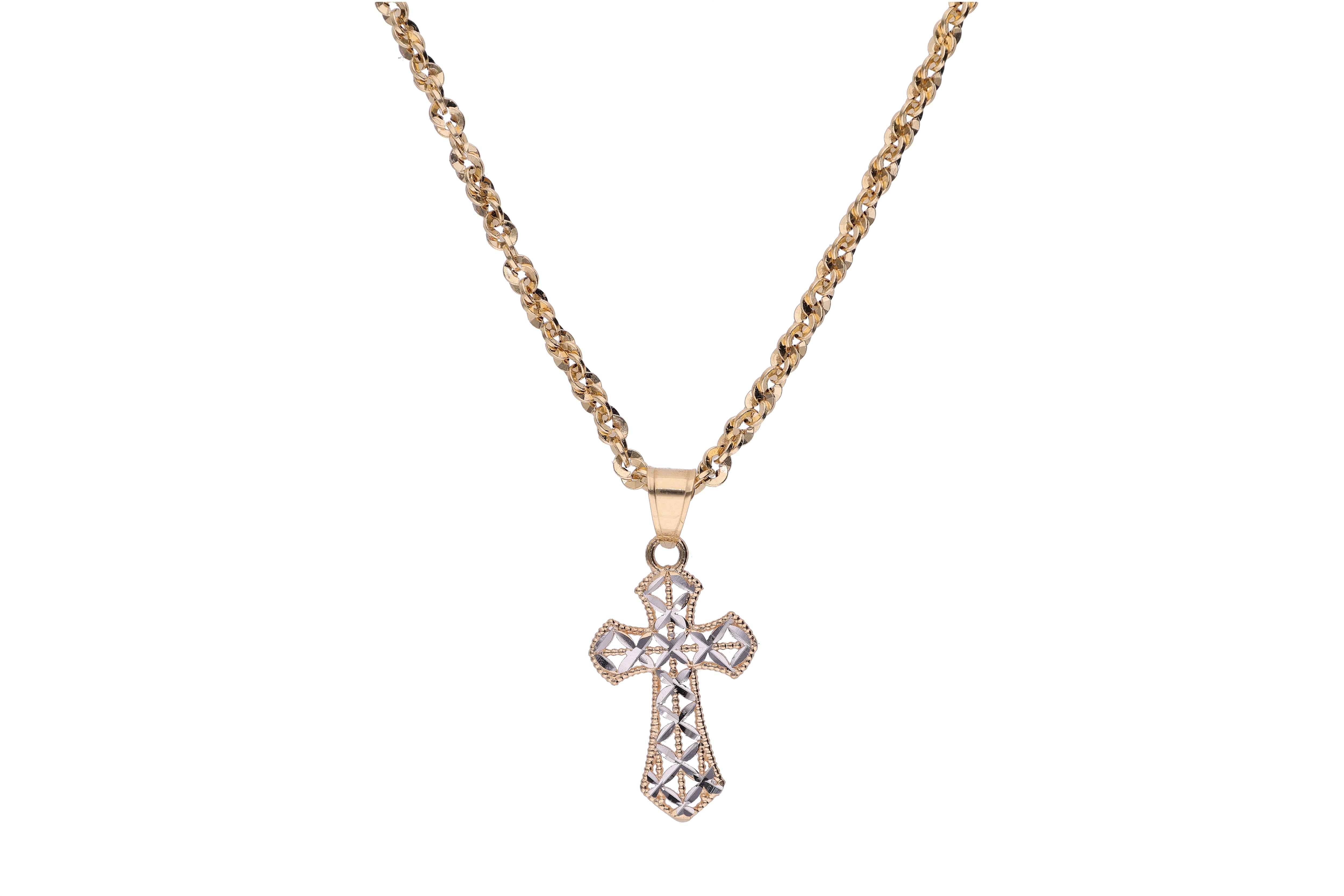 Collana con crocetta - Asta Preziosi