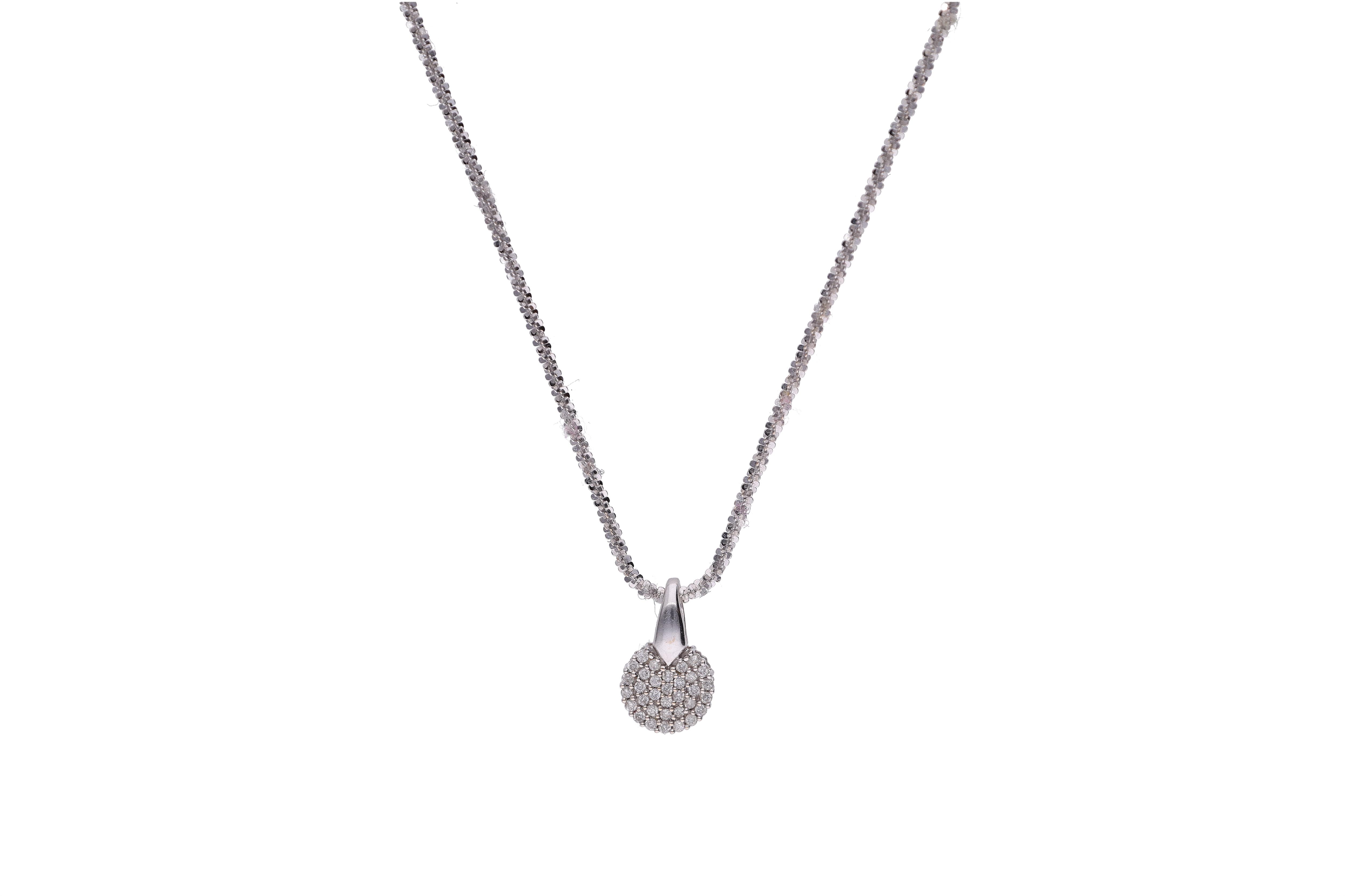 Collana e ciondolo pietre incolori - Asta Preziosi