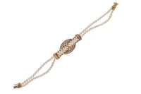 Bracciale con diamanti e perline - Asta Preziosi