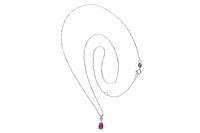 Collana con pendente con diamanti e pietra rossa - Asta Preziosi Collana con pendente con diamanti e pietra rossa - Asta Preziosi