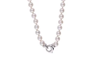 Filo di perle coltivate e chiusura con diamanti - Asta Preziosi