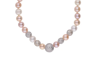 Collana di perle coltivate d'acqua dolce multicolore - Asta Preziosi