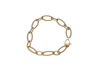 Bracciale con maglie ovali lucide e a torchon - Asta Preziosi