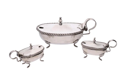 Formaggera e due saliere - Asta Preziosi