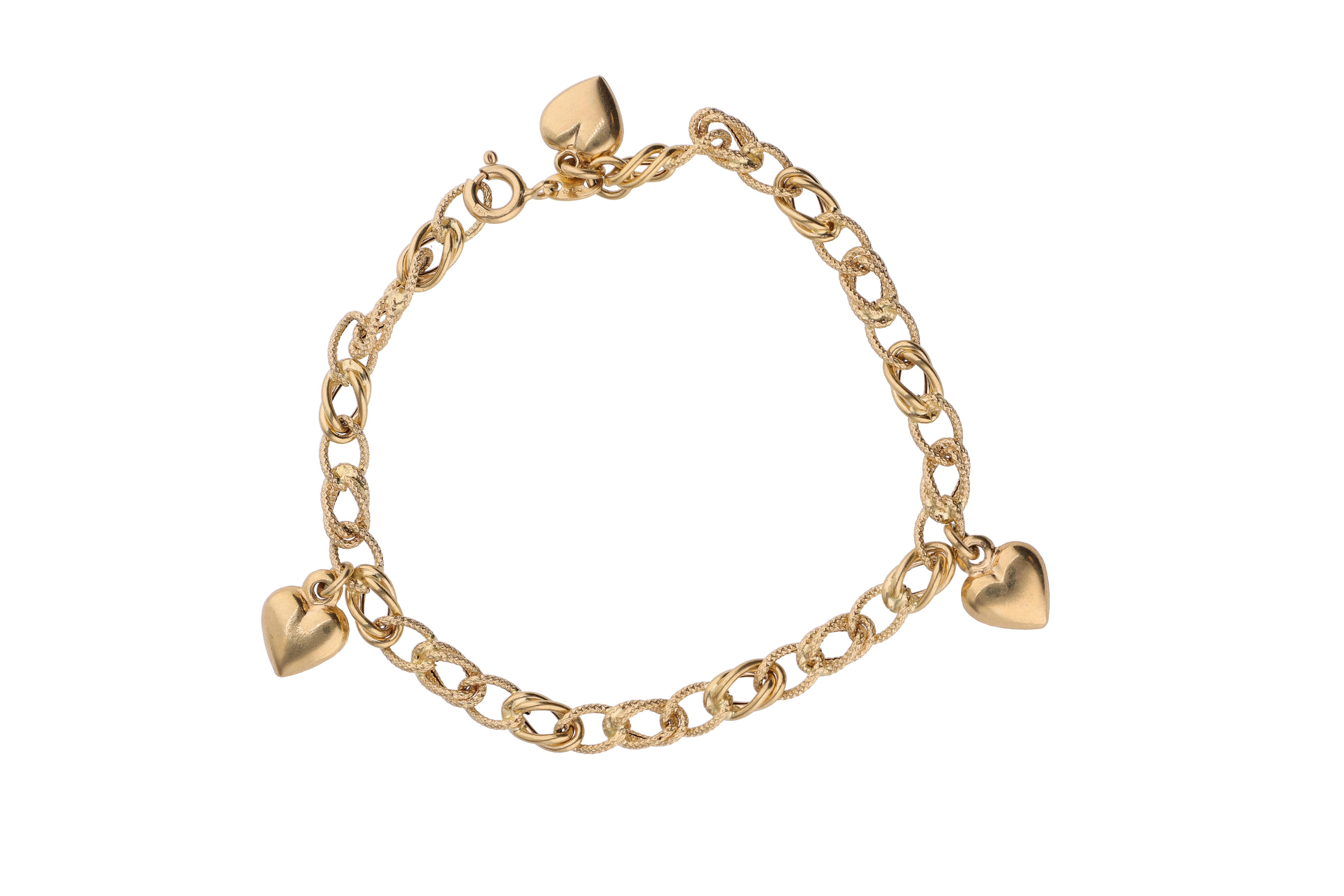 Bracciale con charms a forma di cuore - Asta Preziosi