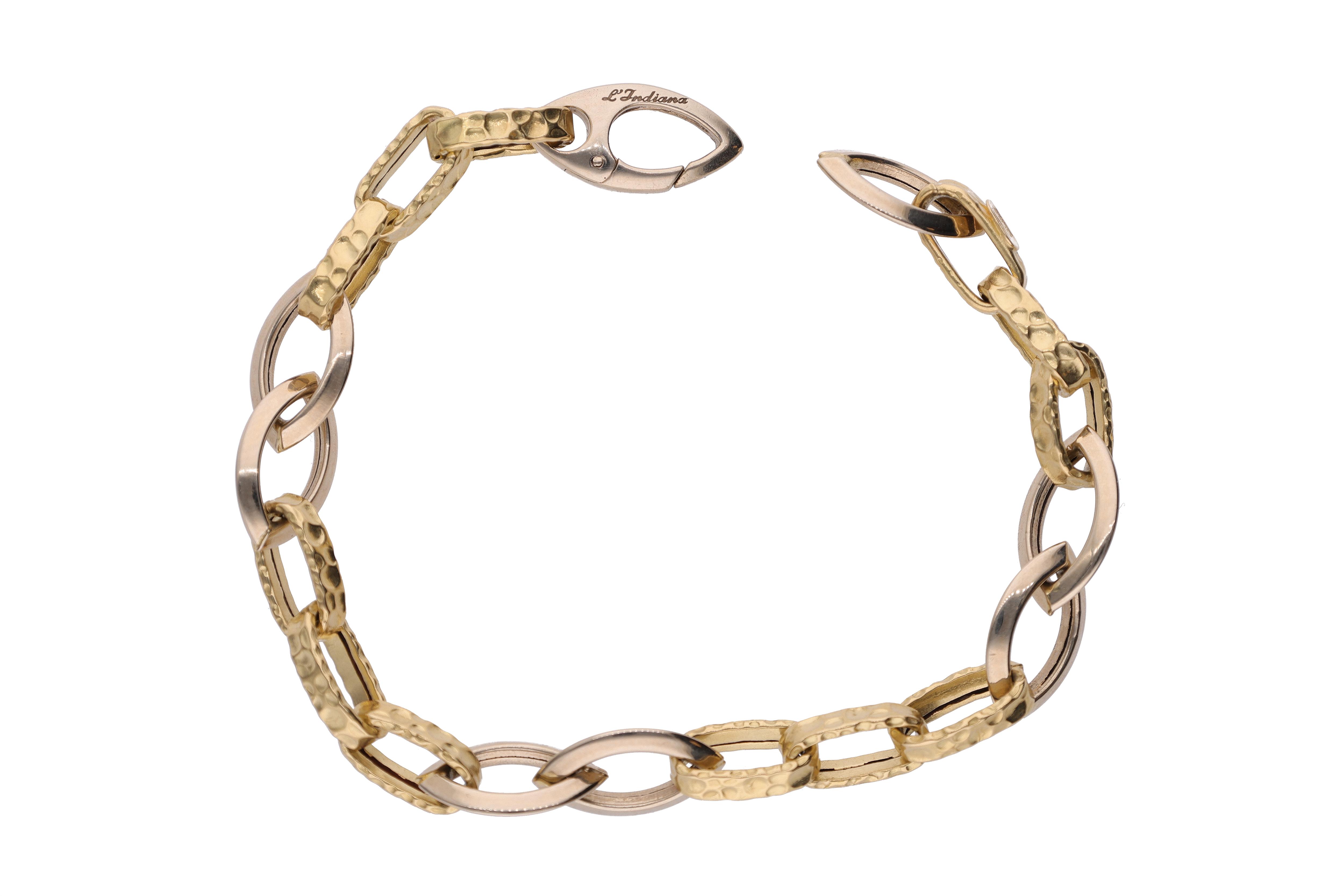Bracciale con maglie ovali e a marquise - Asta Preziosi