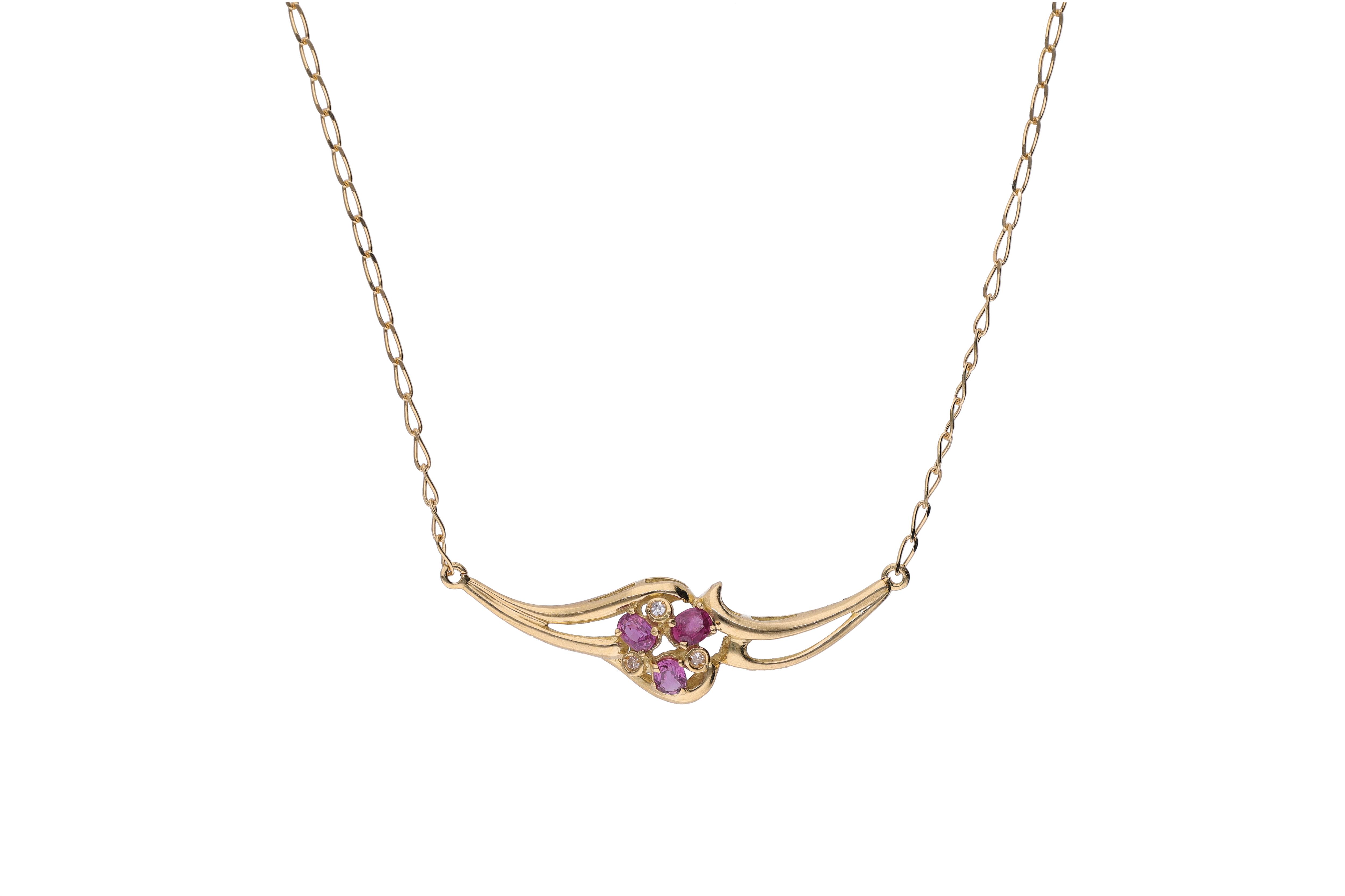 Collier con diamanti e rubini - Asta Preziosi