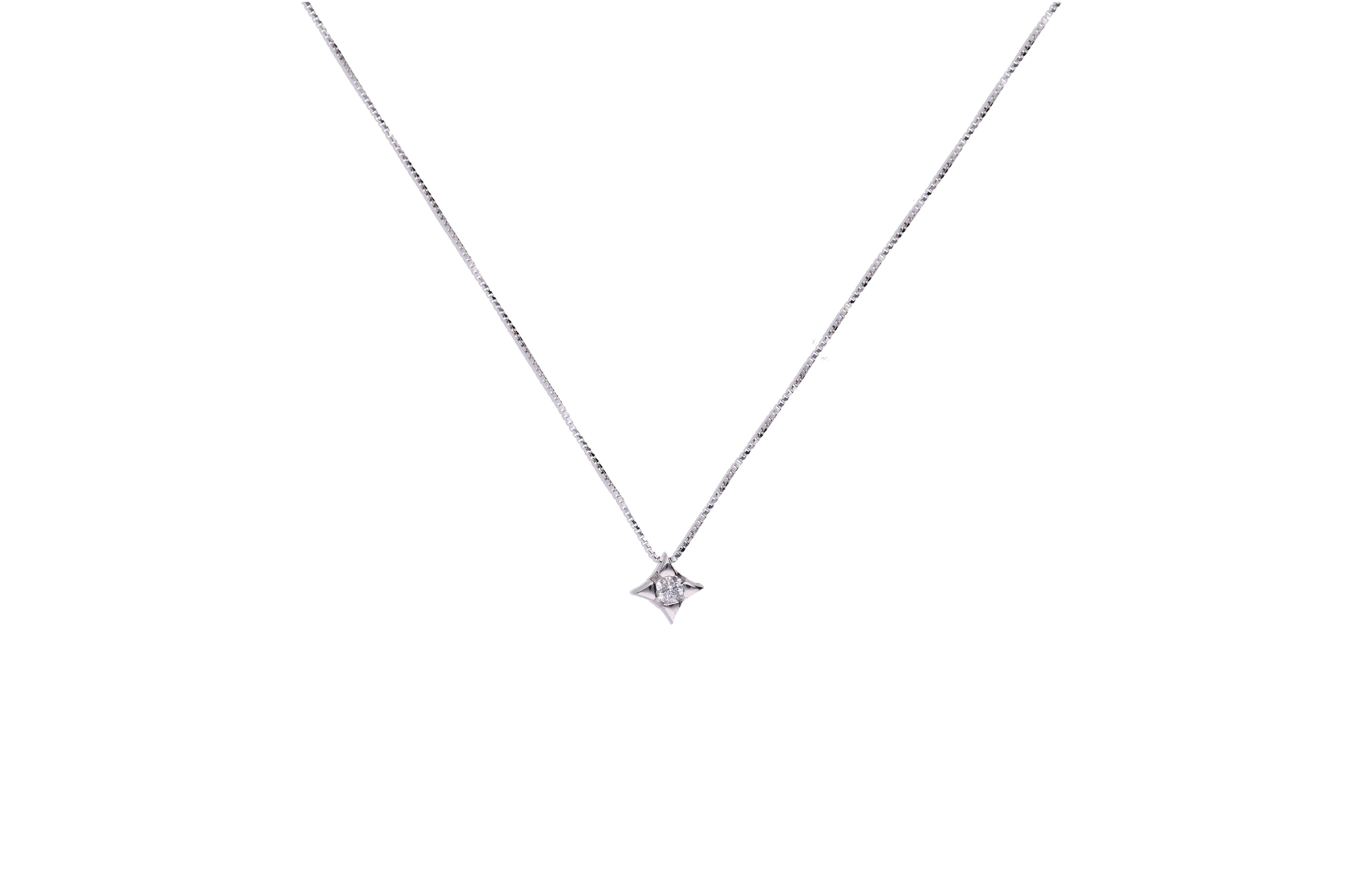Collier punto luce con diamante - Asta Preziosi