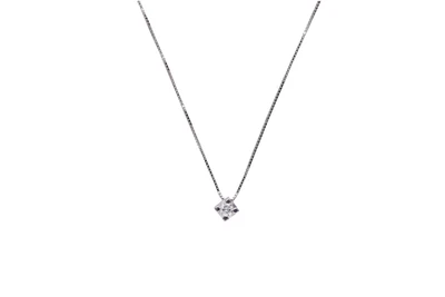 Collier punto luce con diamante - Asta Preziosi