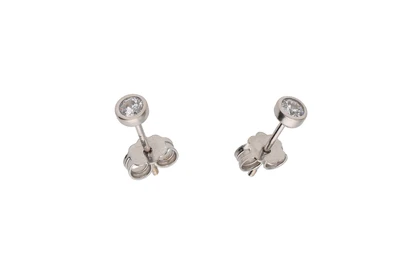 Paio di orecchini con pietre incolori - Asta Preziosi